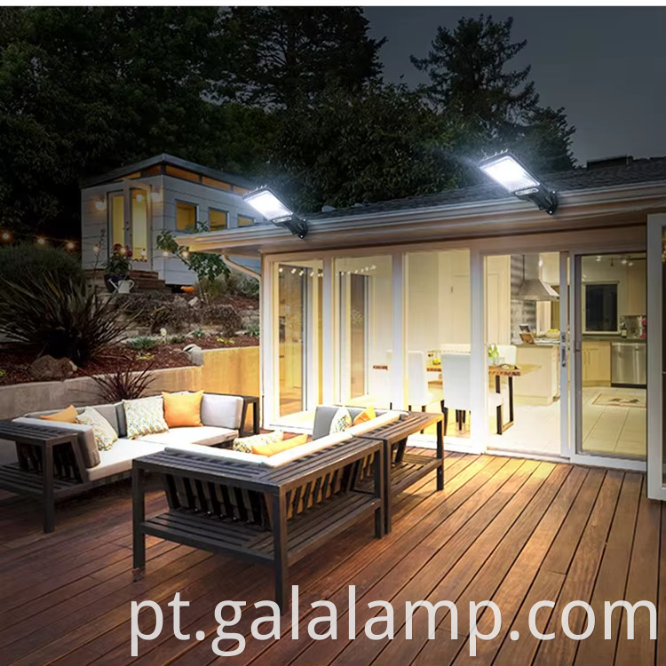 Luz do jardim solar ao ar livre com sensor de movimento e controle remoto